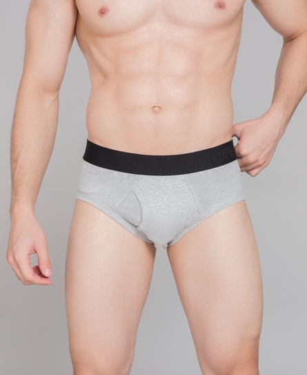 OFFSET SINGLE PACK MEN'S GREY BRIEF