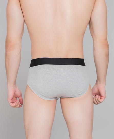 OFFSET SINGLE PACK MEN'S GREY BRIEF