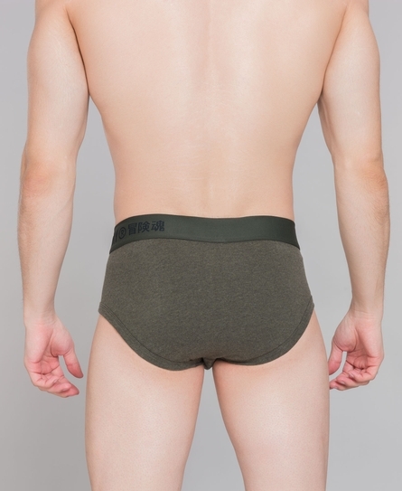 OFFSET SINGLE PACK MEN'S GREEN BRIEF