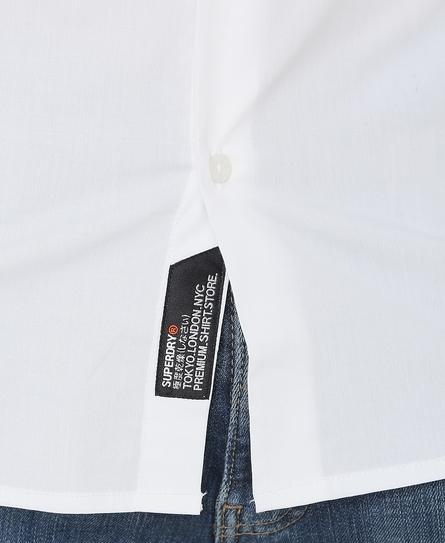 MANDARIN L/S PREMIUM STRETCH MEN'S WHITE SHIRT