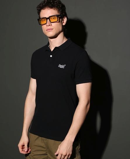 SS CLASSIC PIQUE MEN'S BLACK POLO