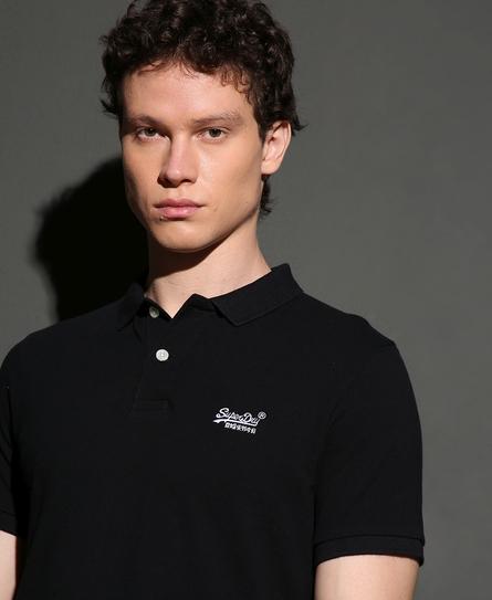 SS CLASSIC PIQUE MEN'S BLACK POLO