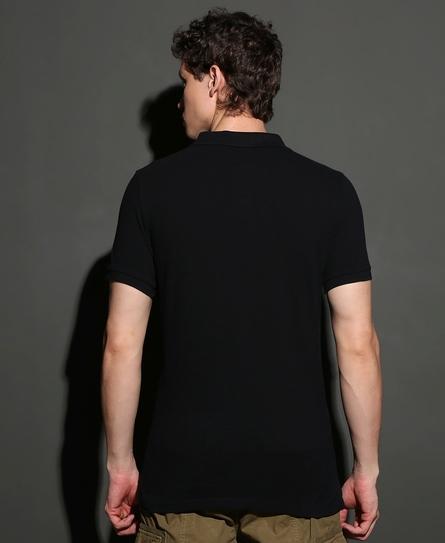 SS CLASSIC PIQUE MEN'S BLACK POLO