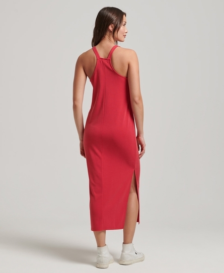 STUDIOS STRAP BACK MIDI WOMEN'S RED DRESS