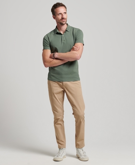 STUDIOS JERSEY MEN'S GREEN POLO