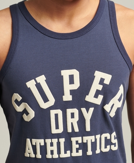 VINTAGE GYM ATHLETIC VEST MEN'S BLUE TOP