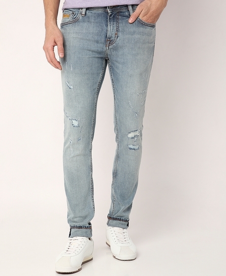 AMAKUSA MEN'S SKINNY LIGHT BLUE JEANS