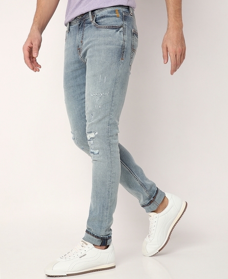 AMAKUSA MEN'S SKINNY LIGHT BLUE JEANS