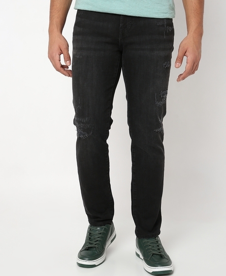 AIZUMI MEN'S SLIM DARK GREY JEANS