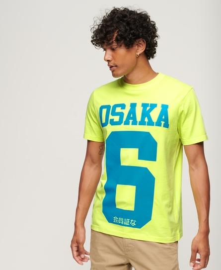 OSAKA NEON GRAPHIC MEN'S YELLOW T-SHIRT