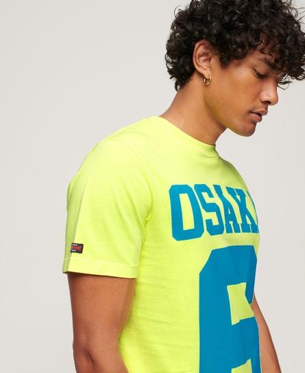 OSAKA NEON GRAPHIC MEN'S YELLOW T-SHIRT