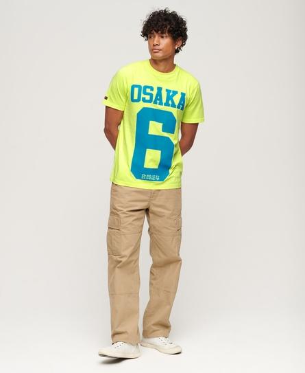 OSAKA NEON GRAPHIC MEN'S YELLOW T-SHIRT