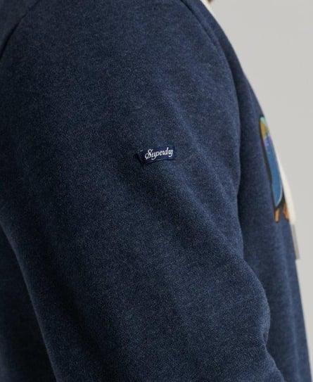 VINTAGE TRAVEL MEN'S BLUE HOOD SWEATSHIRT