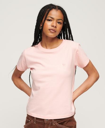 ESSENTIAL LOGO FITTED IND WOMEN'S PINK T-SHIRT