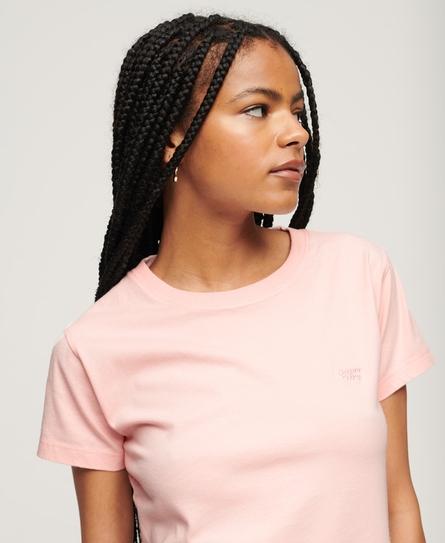 ESSENTIAL LOGO FITTED IND WOMEN'S PINK T-SHIRT