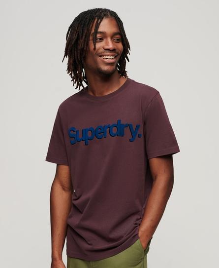 CORE LOGO CLASSIC MEN'S BURGUNDY T-SHIRT