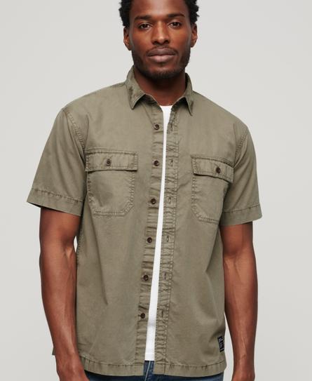 MILITARY S/S MEN'S GREEN SHIRT