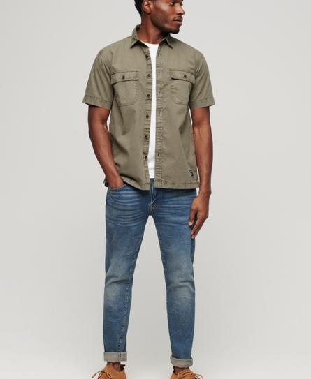 MILITARY S/S MEN'S GREEN SHIRT