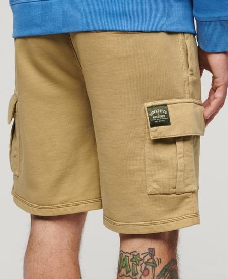 CONTRAST STITCH MEN'S BROWN CARGO SHORT