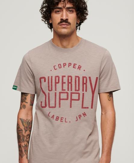 COPPER LABEL WORKWEAR MEN'S BEIGE T-SHIRT