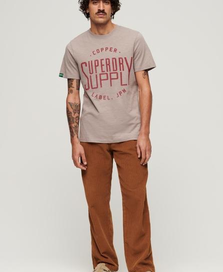 COPPER LABEL WORKWEAR MEN'S BEIGE T-SHIRT