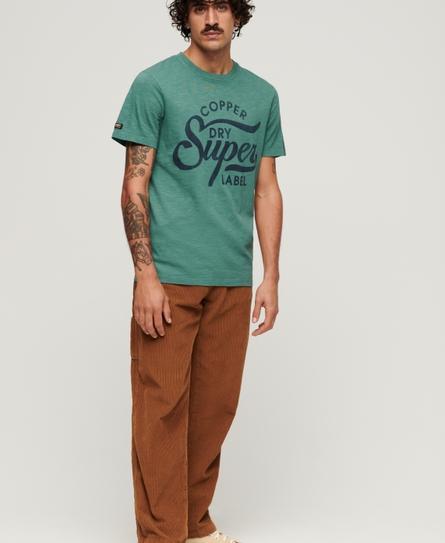 COPPER LABEL SCRIPT MEN'S GREEN T-SHIRT