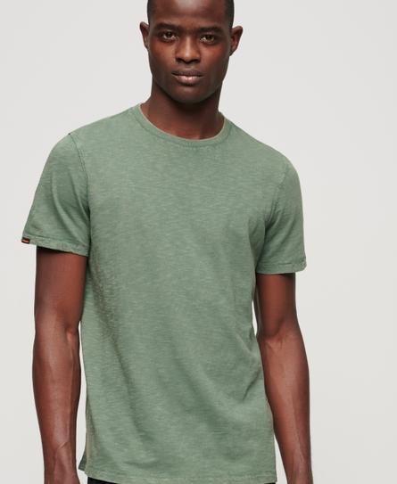 CREW NECK SLUB SS T-SHIRT MEN'S GREEN T-SHIRT