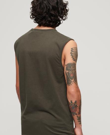 TATTOO GRAPHIC MEN'S BLACK TANK TOP