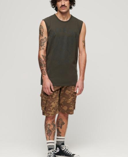 TATTOO GRAPHIC MEN'S BLACK TANK TOP