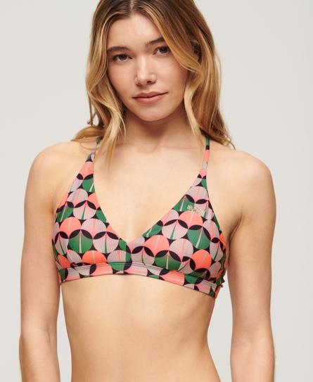 CROSS BACK TRIANGLE WOMEN'S ORANGE BIKINI TOP