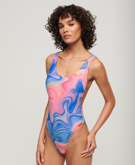 PRINT SCOOP BACK WOMEN'S MULTI SWIMSUIT