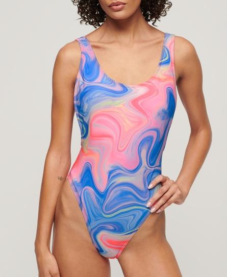 PRINT SCOOP BACK WOMEN'S MULTI SWIMSUIT