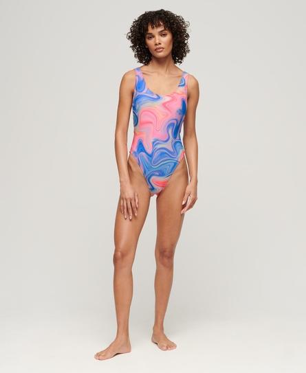 PRINT SCOOP BACK WOMEN'S MULTI SWIMSUIT