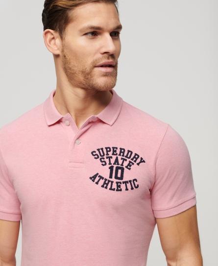 APPLIQUE CLASSIC FIT MEN'S PINK POLO