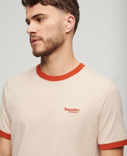 ESSENTIAL LOGO RINGER MEN'S BEIGE T-SHIRT