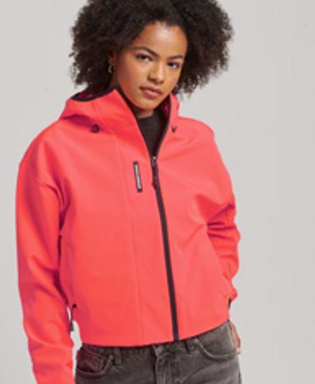 CODE TECH CROP WOMEN'S ORANGE SOFTSHELL JACKET