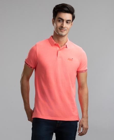 CITY S/S JAQUARD PIQUE MEN'S PINK POLO