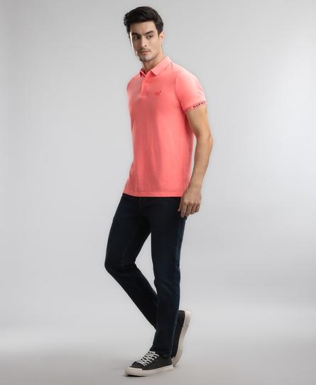 CITY S/S JAQUARD PIQUE MEN'S PINK POLO