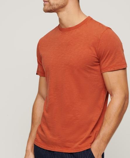 CREW NECK SLUB SS T-SHIRT MEN'S ORANGE T-SHIRT