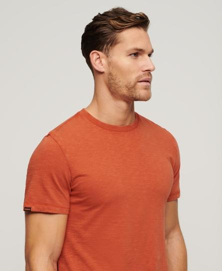 CREW NECK SLUB SS T-SHIRT MEN'S ORANGE T-SHIRT