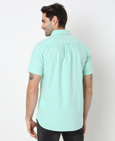 S/S Classic Oxford  MEN'S GREEN SHIRT