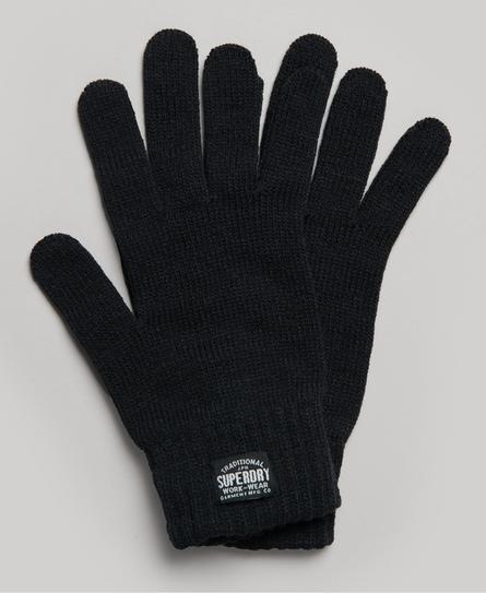 CLASSIC KNITTED WOMEN'S BLACK GLOVES