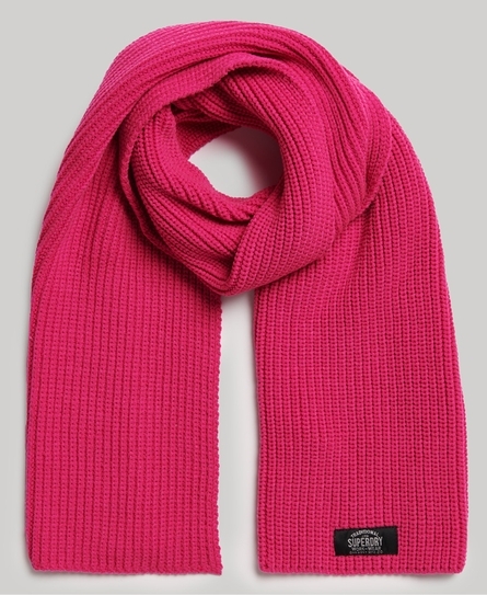 CLASSIC KNITTED WOMEN'S PINK SCARF