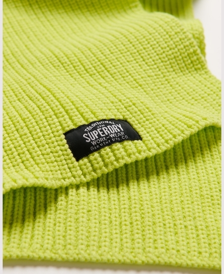 CLASSIC KNITTED WOMEN'S GREEN SCARF