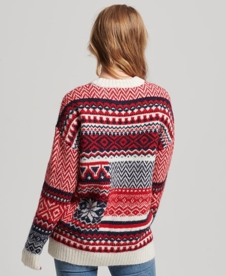 MIX PATTERN KNIT WOMEN'S MULTI JUMPER