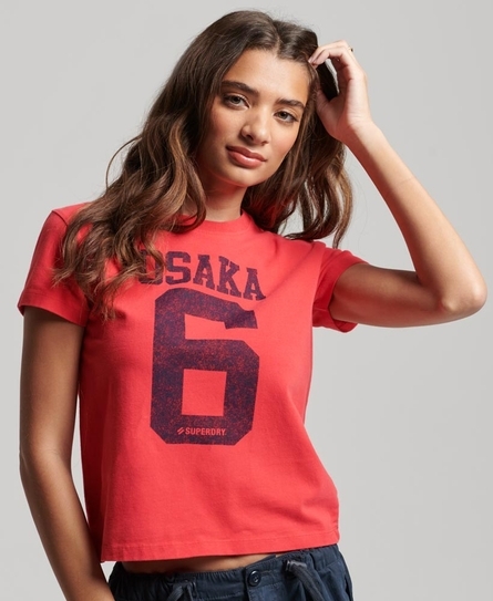 OSAKA GRAPHIC SS FITTED WOMEN'S PINK T-SHIRT