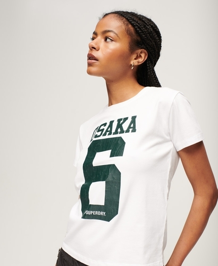 OSAKA GRAPHIC SS FITTED WOMEN'S WHITE T-SHIRT