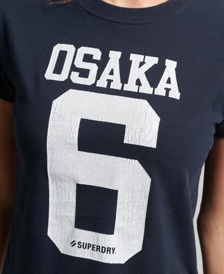 OSAKA GRAPHIC SS FITTED WOMEN'S BLUE T-SHIRT