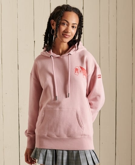 BOHO GRAPHIC OVERSIZED WOMEN'S PINK HOODIE