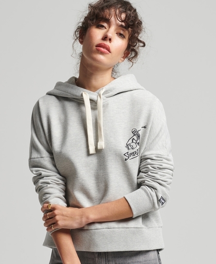 VINTAGE CALI WOMEN'S GREY HOODIE